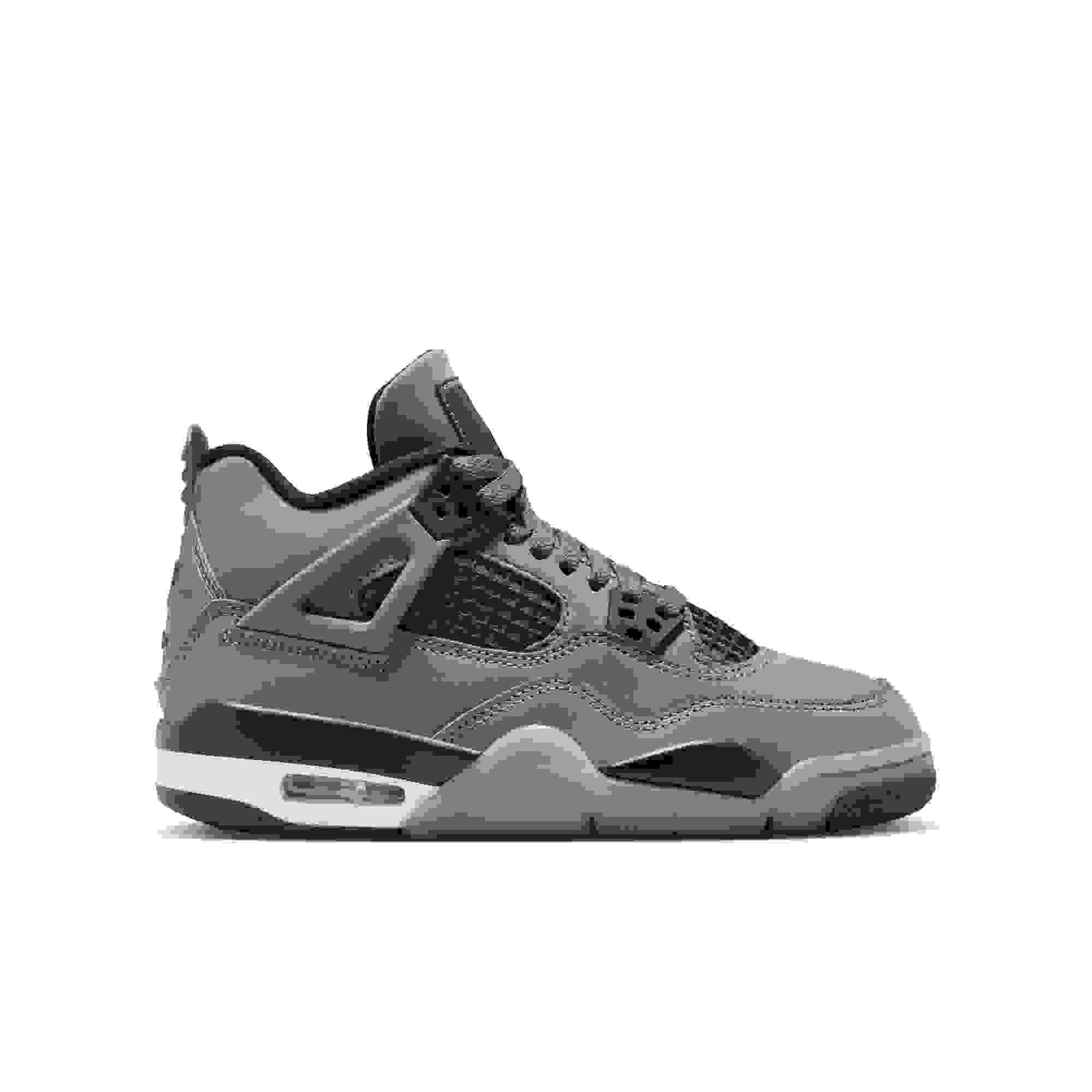 Jordan 4 Retro Grade School Kids' "Cave Stone and Black" Shoe